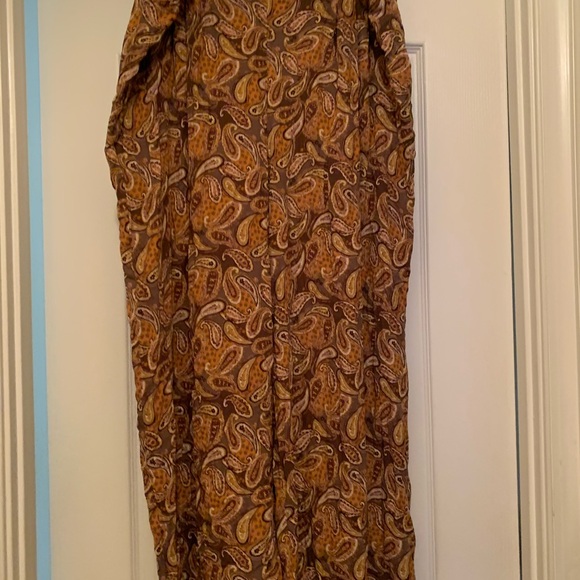 Wide leg, petite paisley pants - Picture 4 of 6